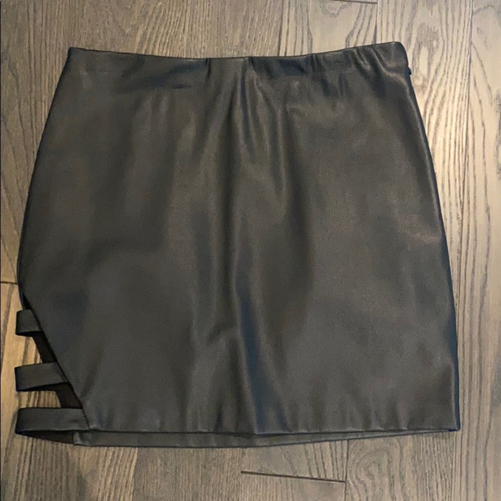 Faux leather skirt